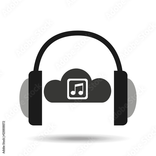 music online cloud headphone vector illustration eps 10