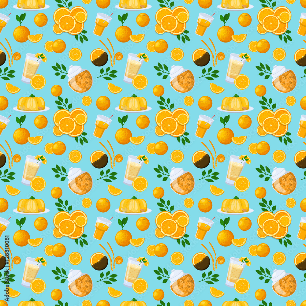 Juicy fruits and berries seamless pattern