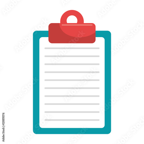 clipboard document isolated icon vector illustration design