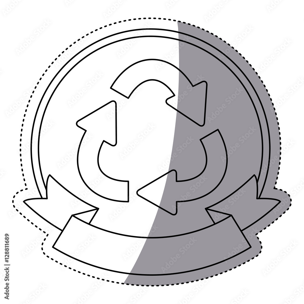 Recycle sign icon. Ecology renewable conservation and alternative theme. Isolated design. Vector illustration Recycle sign icon. Ecology renewable conservation and alternative theme. Isolated design. Vector illustration