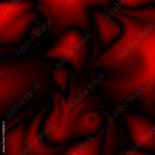 Red abstract futuristic glossy background with fabric, silk texture and ambient occlusion effect for design concepts, wallpapers, presentations, web and prints. Vector illustration.