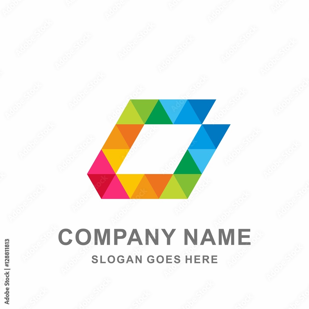 Monogram Letter A Geometric Triangle Pattern Motif Decoration Business Company Stock Vector Logo Design Template 