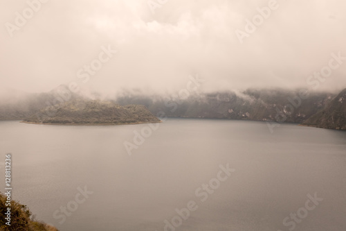 Volcanic Crater Lake Laguna Cuicocha In Ecuador