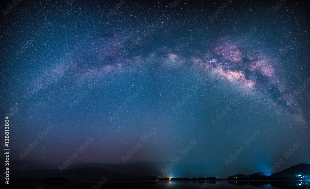 Panorama milky way, Outer space.