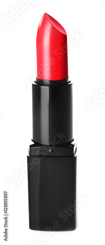 Red lipstick isolated on white