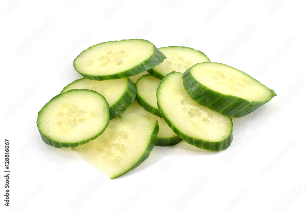 Pile of cucumber slices Pile of cucumber slices