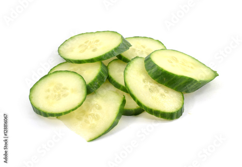 Pile of cucumber slices