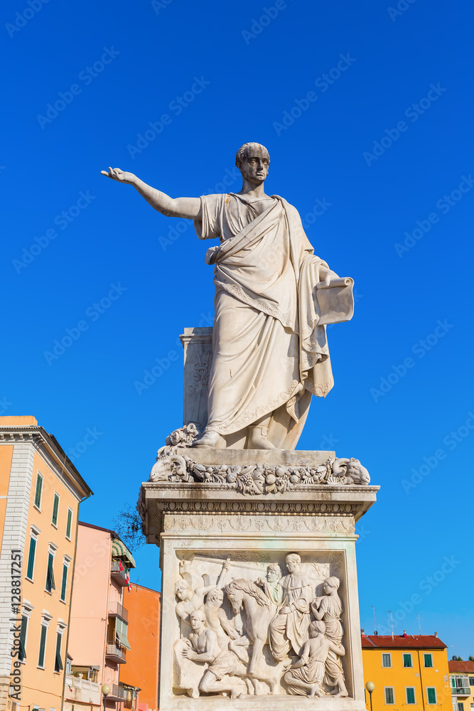 Statue of Leopold II in Livorno, Italy