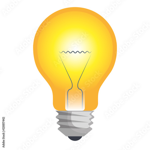 bulb light emblem isolated icon vector illustration design