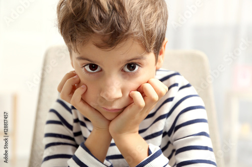 Portrait of cute little boy...