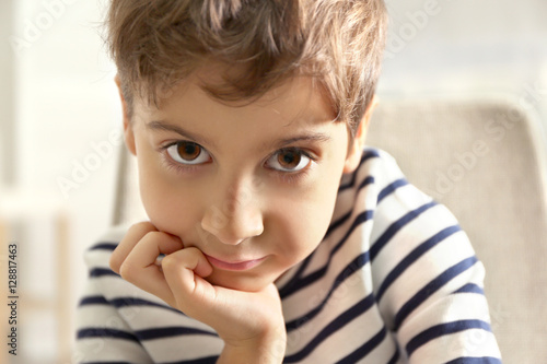 Portrait of cute positive b...