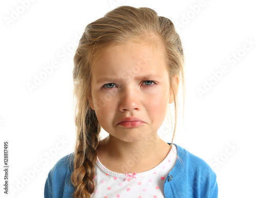 Portrait of crying little g...