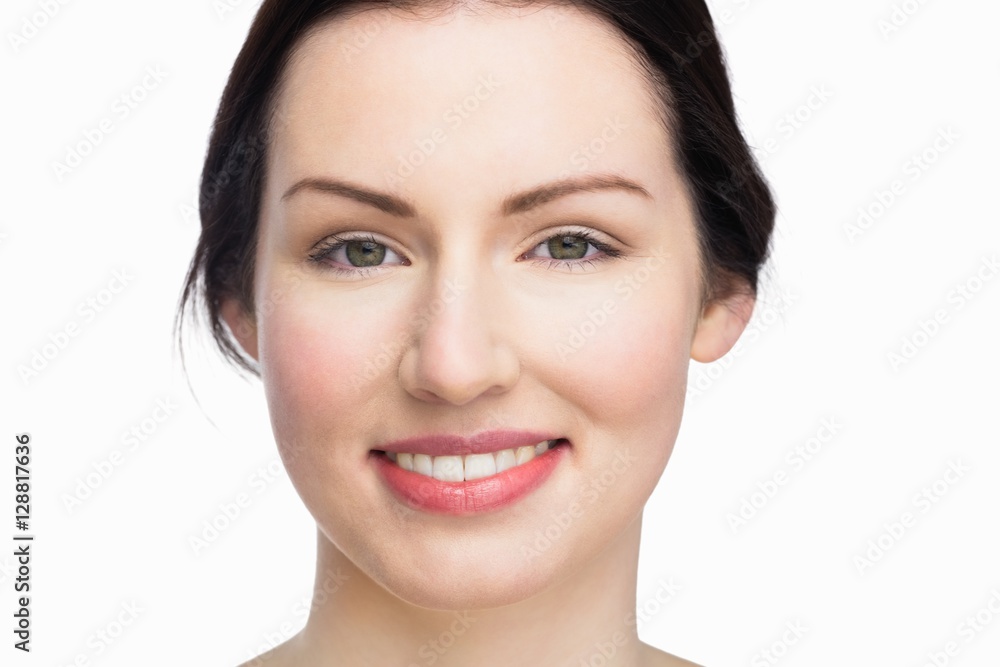 Smiling beautiful woman posing with natural makeup Smiling beautiful woman posing with natural makeup