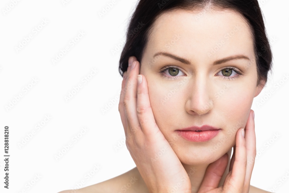 Beautiful woman posing with natural makeup Beautiful woman posing with natural makeup