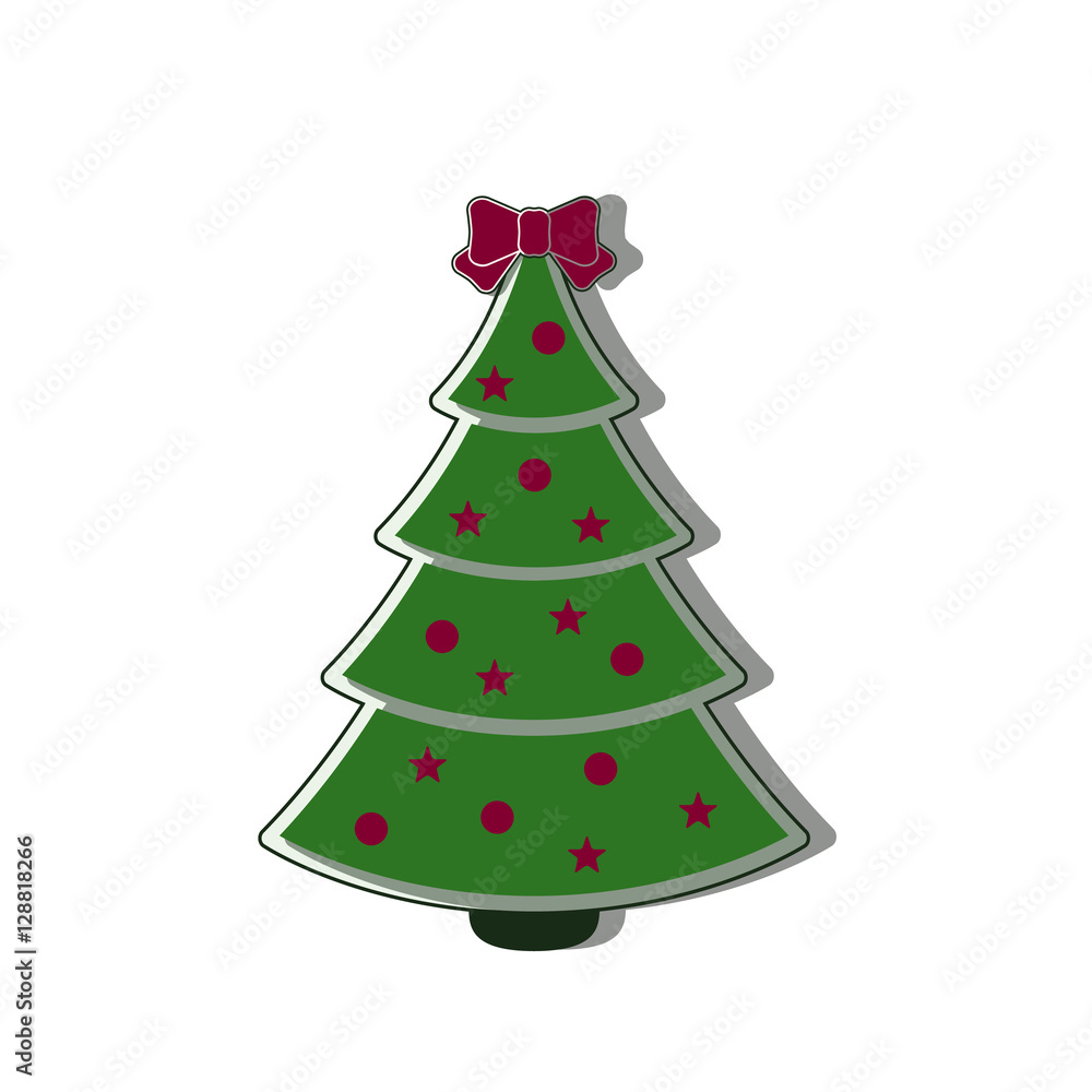 Christmas tree Icon flat vector new year Christmas tree Icon flat vector new year