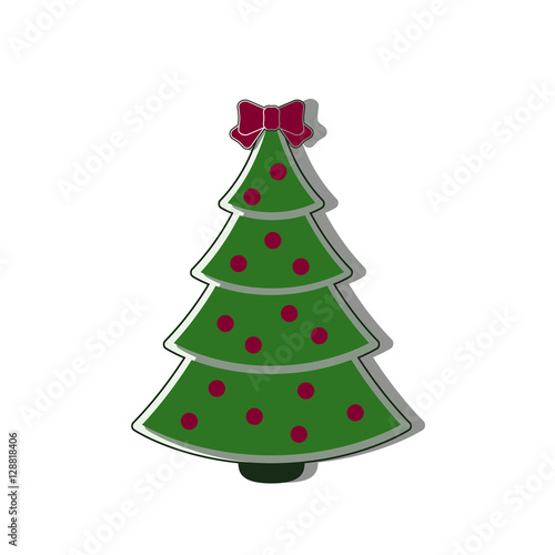 Christmas tree Icon flat vector