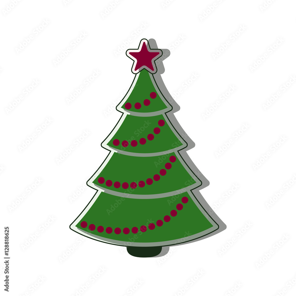 Christmas tree Icon flat vector Christmas tree Icon flat vector