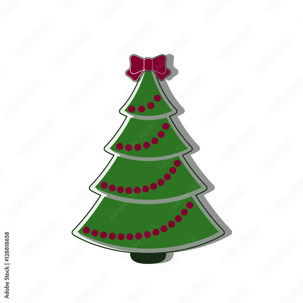 Christmas tree Icon flat vector Christmas tree Icon flat vector
