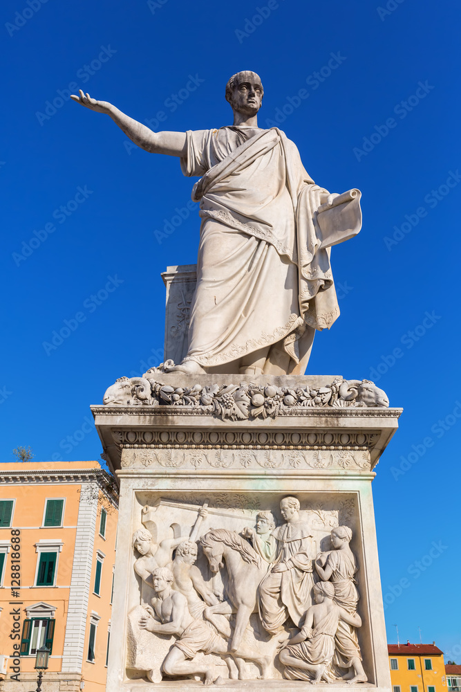 Statue of Leopold II in Livorno, Italy