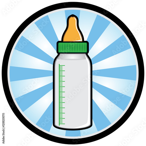 Illustration of a baby milk bottle