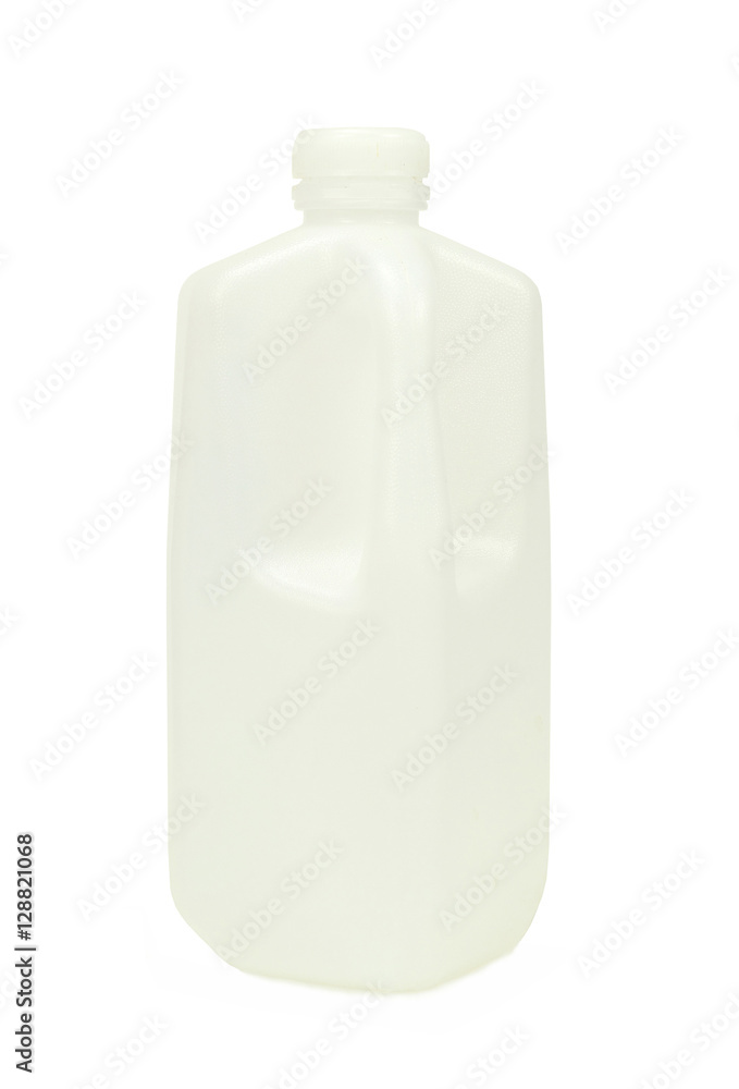 White plastic bottle isolated on white