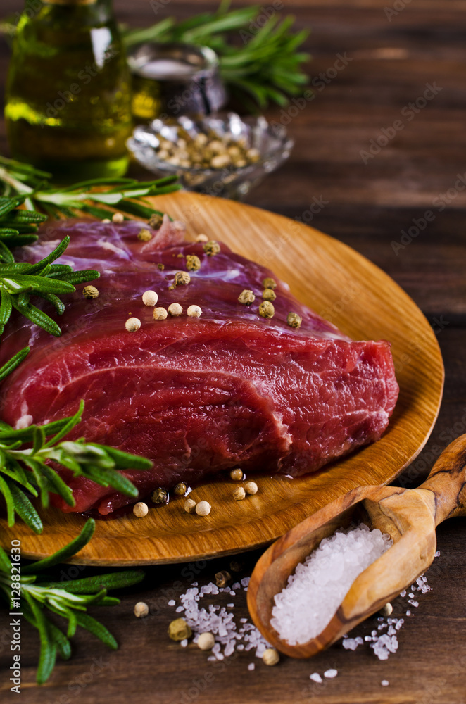 Raw beef fillet