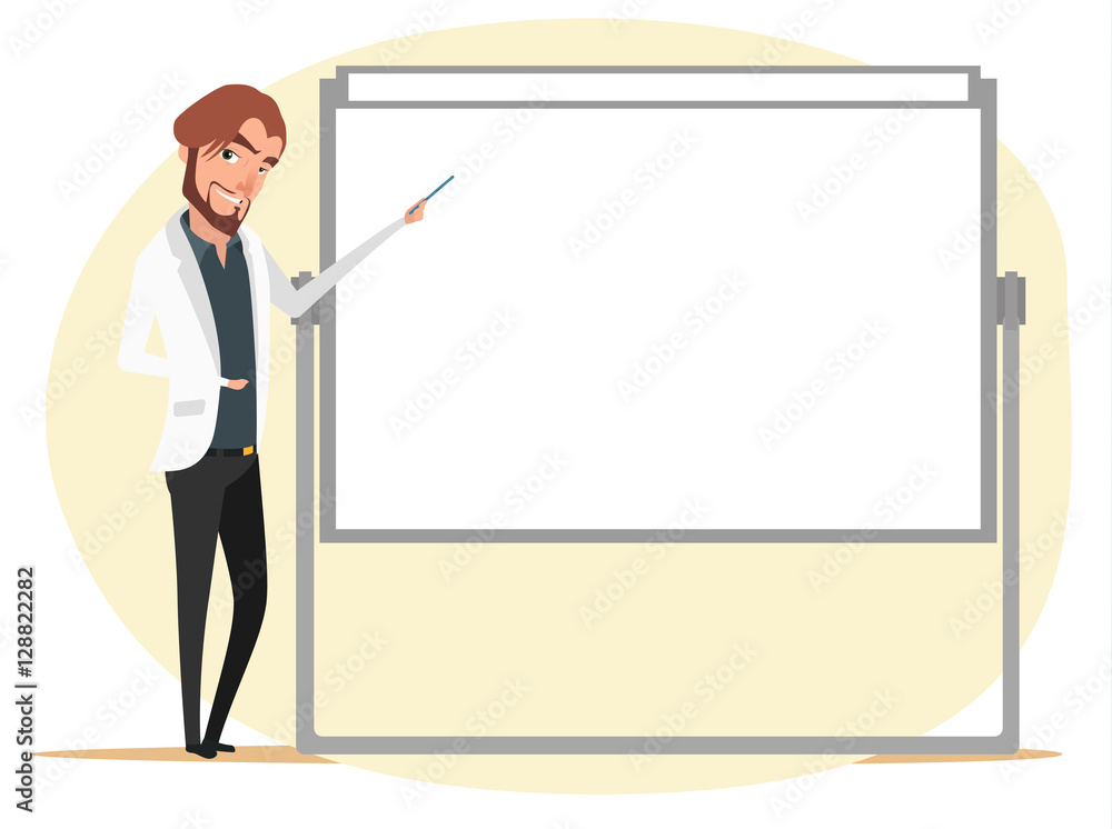 Cartoon Head Create presentation. vector illustration. Cartoon Head Create presentation. vector illustration.