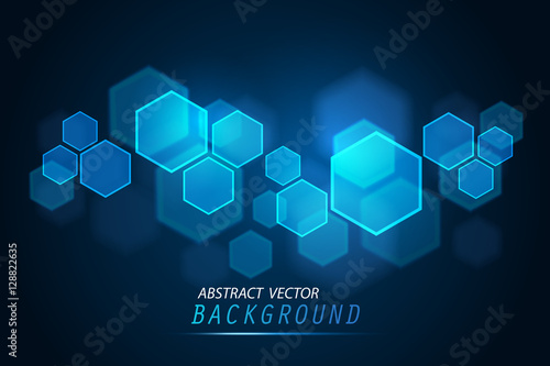 Abstract of tech innovation hexagon