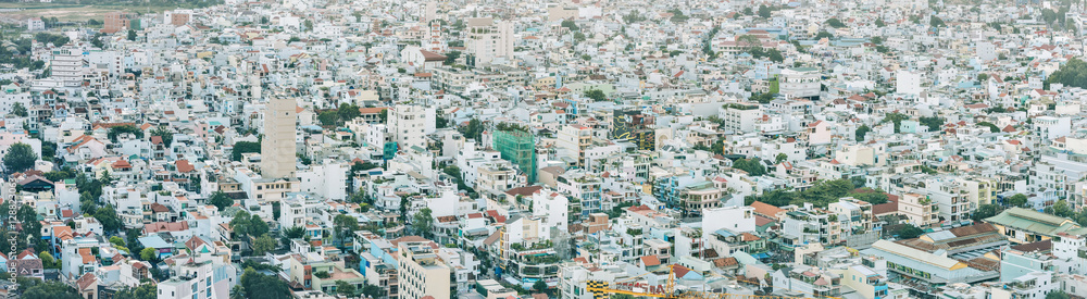 Nha Trang in cloudy weather, the view from the top Nha Trang in cloudy weather, the view from the top