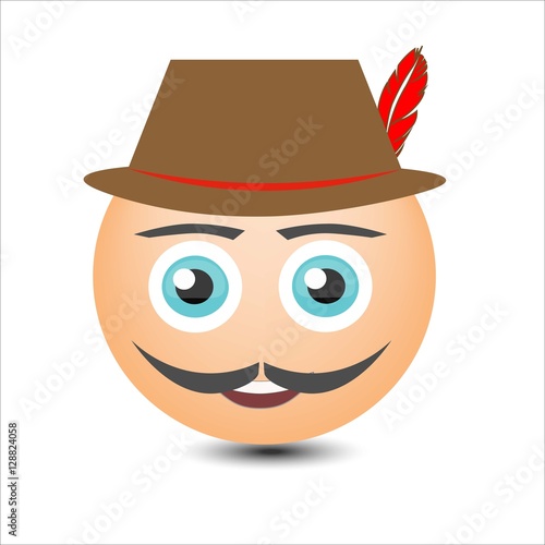 Ethnic smiles set. Irish. Vector illustration.