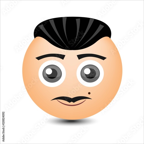 Ethnic smiles set. Spain. Vector illustration.