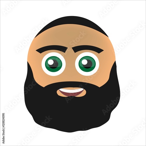 Ethnic smiles set. Iranian. Vector illustration.
