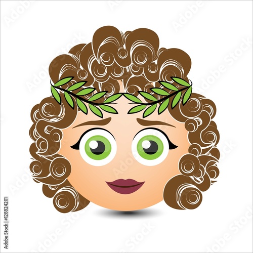 Woman smiles. Vector illustration.
