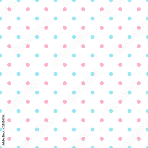Polka dot blue pink background