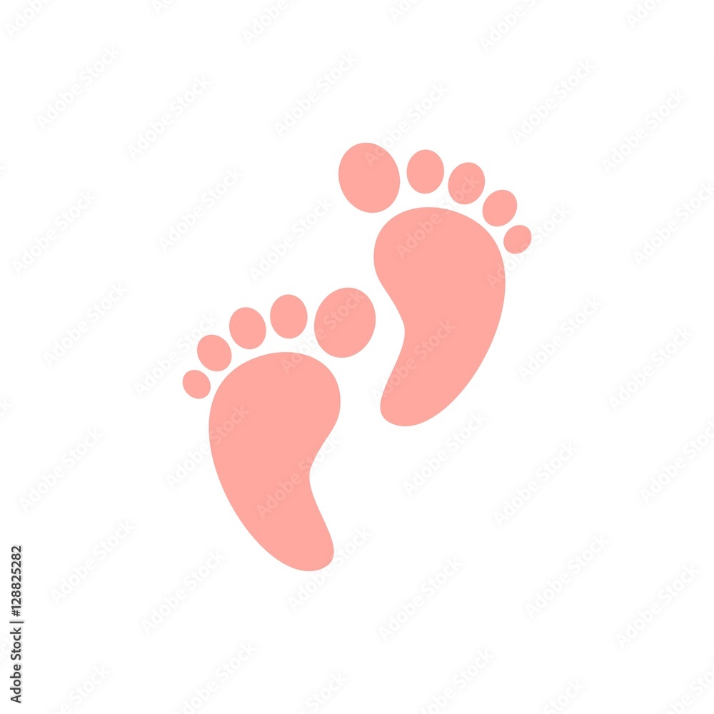 Foot print logo vector