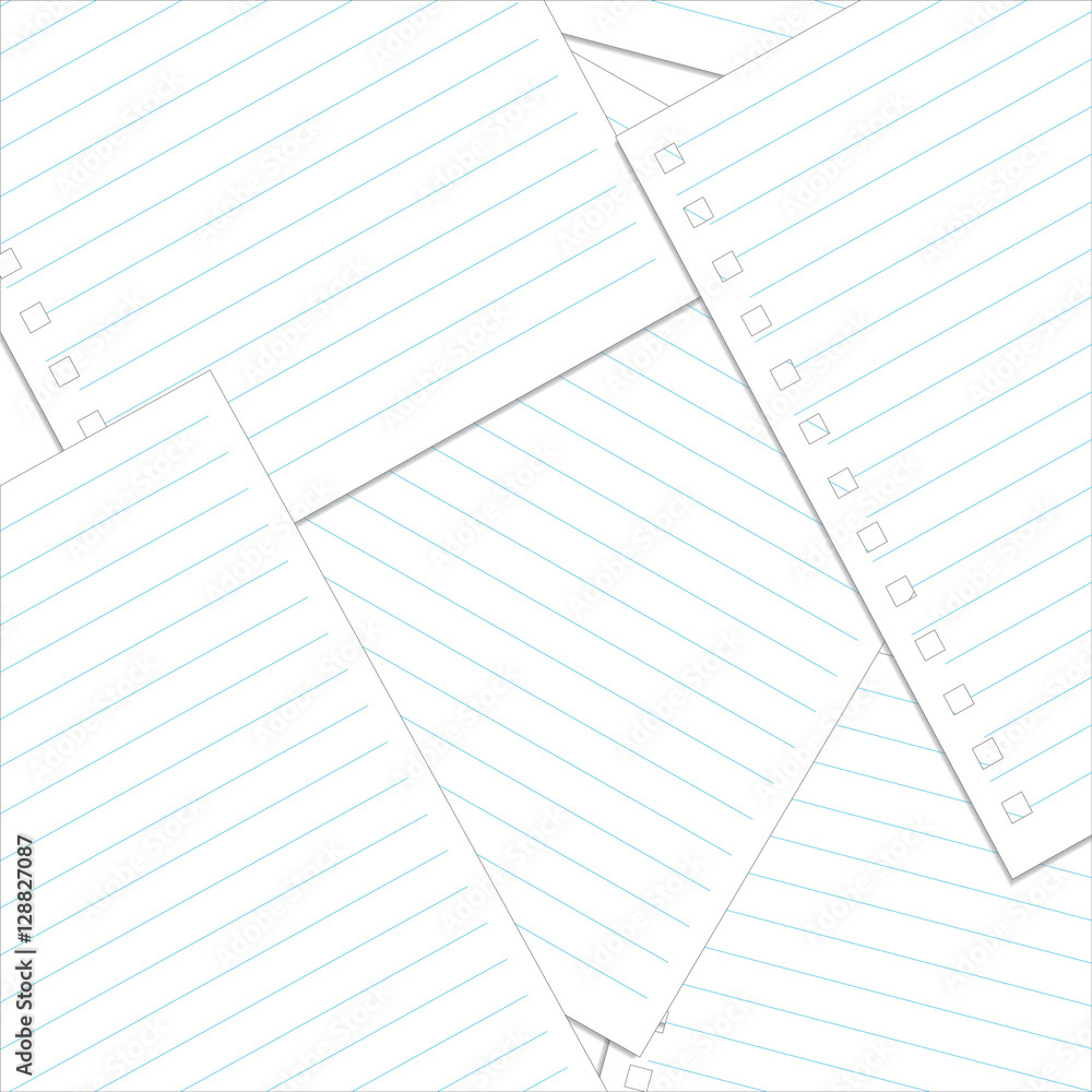Various white papers, ready for your message. Vector illustratio Various white papers, ready for your message. Vector illustratio