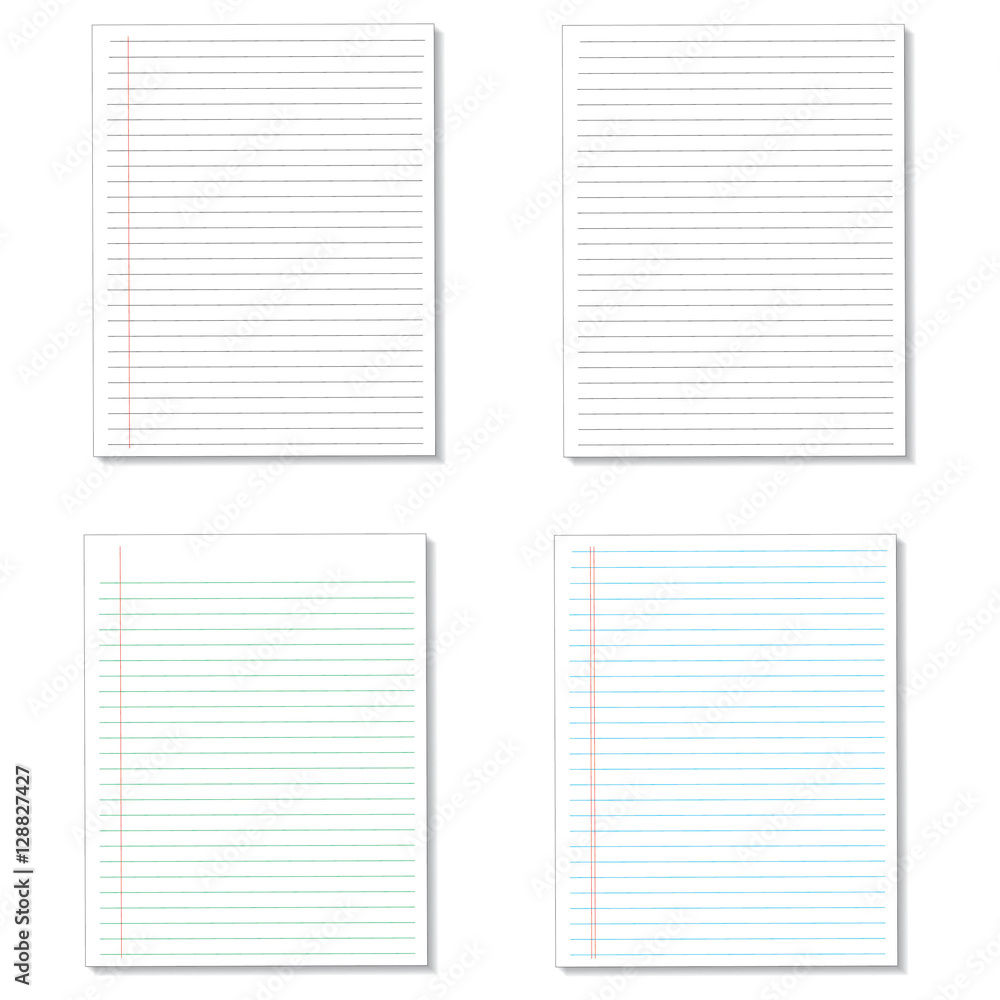 Set sheet of Lined Paper. Set sheet of Lined Paper.