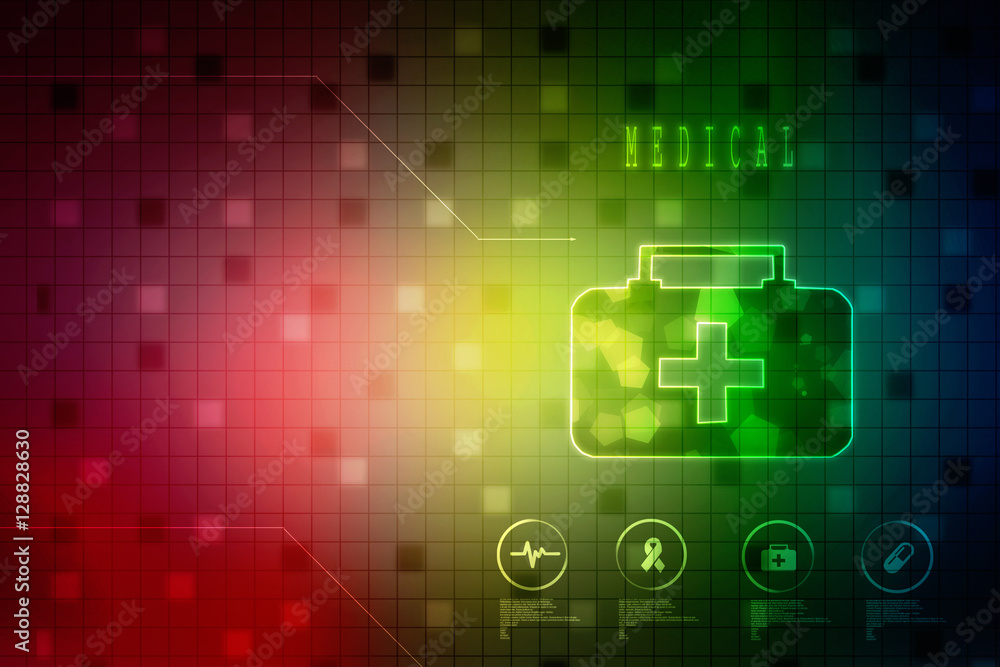 Obraz premium 2D medical structure background