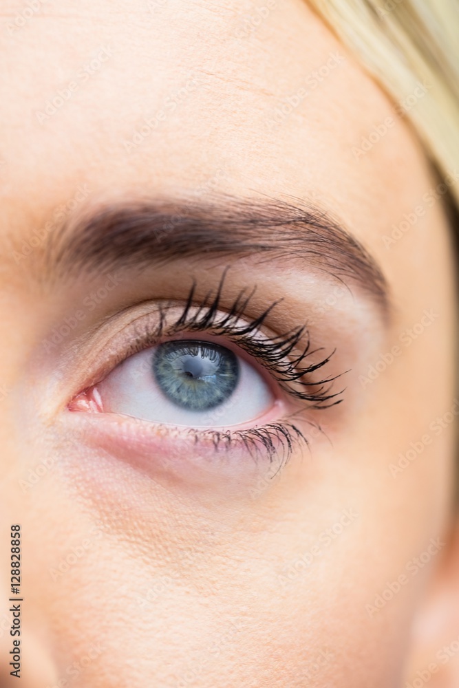 Focus on womans eyes Focus on womans eyes