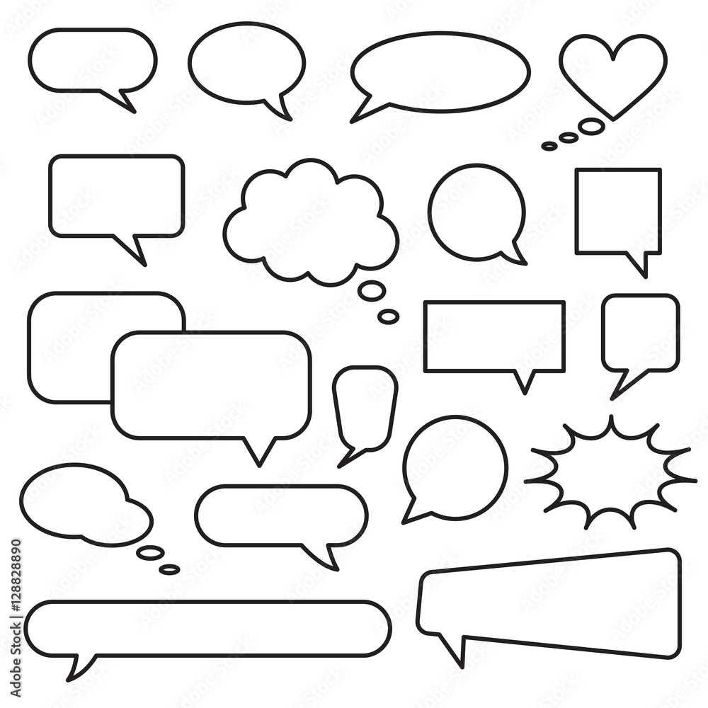 Fototapeta premium Vector speech bubble icons.