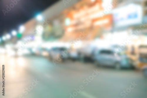 Abstract blur Street lights .