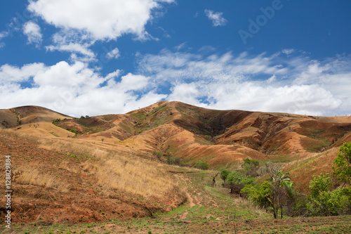 Traditional Madagascar highland landscape