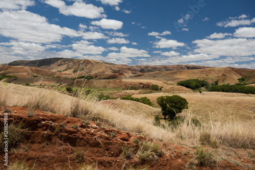 Traditional Madagascar highland landscape