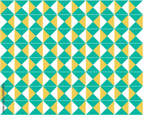 Geometric triangle pattern background design | Blue yellow and white color theme decoration