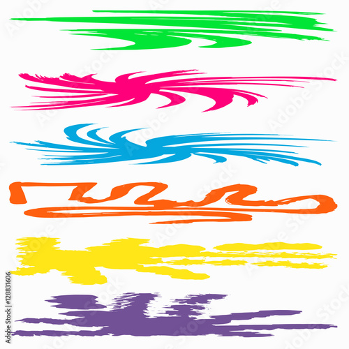 brightly colored graffiti stains Set