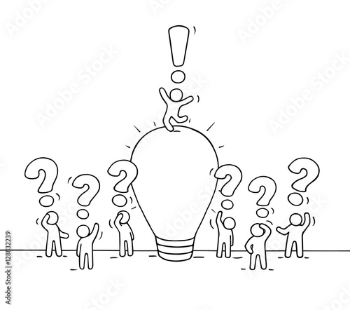 Sketch of working little people with lamp idea.
