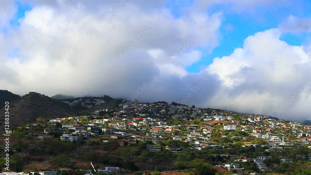 Clouds Timelapse Mountain Village Day Clouds Timelapse Mountain Village Day