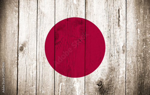 Wooden Flag of Japan photo