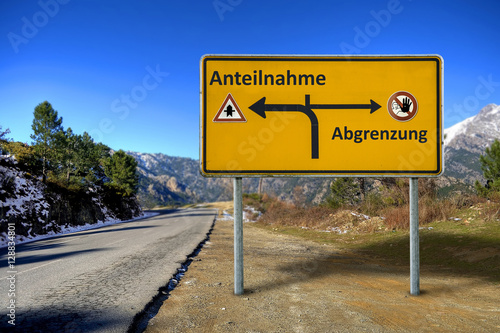 Schild 160 - Anteilnahme photo