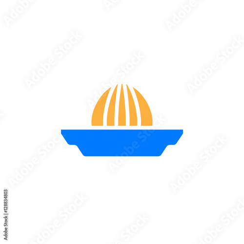 Citrus squeezer icon vector, Juice Extractor solid flat sign, colorful pictogram isolated on white, logo illustration
